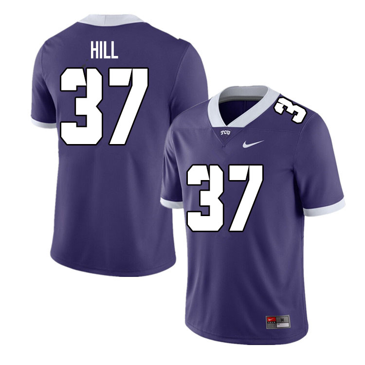 Men #37 Brice Hill TCU Horned Frogs College Football Jerseys Sale-Purple - Click Image to Close